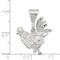 Sterling Silver Rooster Charm Pendant FindingKing Jewerly 25mm x 22mm